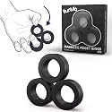 BUNMO Magnetic Fidget Rings – Fidget Toys Adults, Cool Fidgets for Teens, Quiet Fidget Toys, Maximum Strength 8 N50 Magnets, Endless Tricks, Teen Gifts, Fidgets for Kids 8-12, Adult Fidget Toys, Black