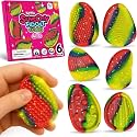 BUNMO Sensory Fidget Stones – 6pk Glitter | Silicone Worry Stones for Kids Ages 3+ | Portable, Textured, Quiet Sensory Stones for Hands-On Play