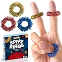 BunMo Spiky Sensory Rings 3pk – Fidget Rings for Adults – Sensory Stimulation & Finger Comfort – Acupressure Rings – Durable & Portable Pain Stim Fidget