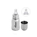 Bottle Stainless Steel Grade 304 Bottle, 100% Non Toxic Material and Made in India with Silicone Nipple (1pcs) - 150ml