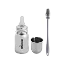 150ml Stainless Steel Bottle with Silicone Cleaning Brush - 100% Non Toxic Material &amp; Made in India