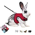 Bunny Harness and Leash Set, Escape Proof Rabbit Vest,Red L