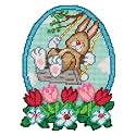Bunny on a Swing Plastic Canvas Kit