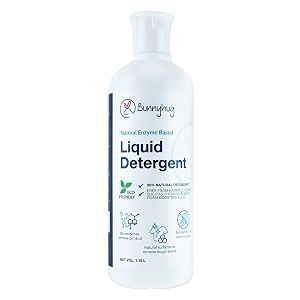 bunnyhug natural enzyme based laundry liquid detergent  100 plant based vegan  free from toxin chemicals both top and front load washing machine 112 litre