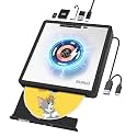 BUNUD 10 in 1 External CD Drive with Wireless Charging, DVD Drive for Apple