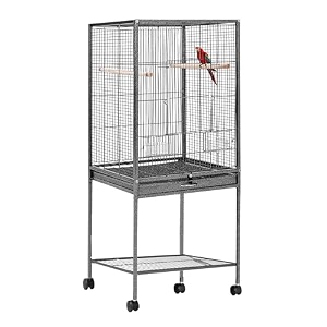 buraq alloy steel pets exotic extendable bird cage heavy duty rolling stand for parakeets cockatiels canary finch suitable for all types of birds