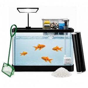 buraq curved aquarium fish tank with complete setup kit unbreakable polycarbonate moulded aquarium tank for home amp office medium bl - 403