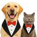 BURAQ Dog Tuxedo Bandana, Ideal for Dog Birthday Decorations, Adorable and Comfortable Pet Apparel (M - Black)