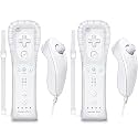 Burcica Controller for Wii Remote and Nunchuck with Motion Plus, 2Pack