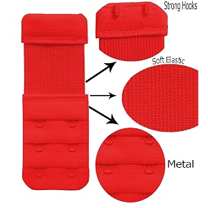 elastic bra hook extender 2hook3 eye with extra elastic- increase band length-bra hook extender combo for women