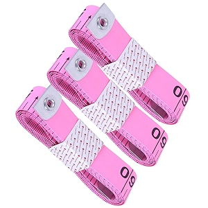 body measuring tape for tailoring amp fitness  150 cm  60 inch dual scale cm amp inch  flexible fiberglass cloth measuring tape for sewing gym amp home usepinkpack of 3