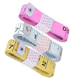 measuring tape - body measurement inch tape - 60 inches150 cms - double side rulers fiberglass flexible portablesewing dress making tailor39s tape-p3 yellow whitepink
