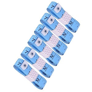 body measuring tape for tailoring amp fitness  150 cm  60 inch dual scale cm amp inch  flexible fiberglass cloth measuring tape for sewing gym amp home usebluepack of 6
