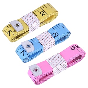 150cm60 inch body measuring tape pink blue yellow
