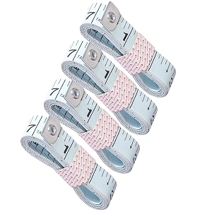 body measuring tape for tailoring amp fitness  150 cm  60 inch dual scale cm amp inch  flexible fiberglass cloth measuring tape for sewing gym amp home usewhite pack of 4