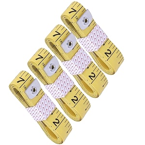 measuring tape - body measurement inch tape - 60 inches150 cms - double side rulers fiberglass flexible portablesewing dress making tailor39s tapeyellow-pack of 4