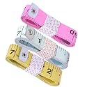 Measuring Tape - Body Measurement Inch Tape - 60 Inches/150 CMs - Double Side Rulers, Fiberglass, Flexible, Portable,Sewing, Dress Making Tailor's Tape-P3 (Yellow, White,Pink)