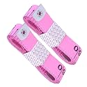 Body Measuring Tape for Tailoring &amp; Fitness | 150 cm / 60 Inch Dual Scale (cm &amp; inch) | Flexible Fiberglass Cloth Measuring Tape for Sewing, Gym &amp; Home Use(Pink,Pack of 2)