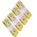 Measuring Tape - Body Measurement Inch Tape - 60 Inches/150 CMs - Double Side Rulers, Fiberglass, Flexible, Portable,Sewing, Dress Making Tailor's Tape(Yellow-Pack of 4)