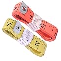 Measuring Tape - Body Measurement Inch Tape - 60 Inches/150 CMs - Double Side Rulers, Fiberglass, Flexible, Portable,Sewing, Dress Making Tailor's Tape-P2 (Yellow, Orange)