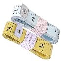 Measuring Tape - Body Measurement Inch Tape - 60 Inches/150 CMs - Double Side Rulers, Fiberglass, Flexible, Portable,Sewing, Dress Making Tailor's Tape-P2 (Yellow, White)