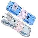 Measuring Tape - Body Measurement Inch Tape - 60 Inches/150 CMs - Double Side Rulers, Fiberglass, Flexible, Portable,Sewing, Dress Making Tailor's Tape-P2 (Blue,White)