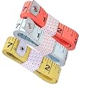 Measuring Tape - Body Measurement Inch Tape - 60 Inches/150 CMs - Double Side Rulers, Fiberglass, Flexible, Portable,Sewing, Dress Making Tailor's Tape-P3 (Yellow, White,Orange)