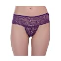 Women's Polyester,Sexy Lace Thong Panty/Bikini Briefs/Low Waist Underwear/Stylish Designer Innerwear(Colour-Purple, Sz-S)…