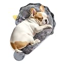 BurgeonNest Small Dog Calming Pillow for Dogs and Cats, Grey L