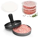 Burger Press 200 Patty Papers Aluminum Burger Press Patty Maker Meat Beef Cheese Veggie Burger Maker for Grill Griddle BBQ Barbecue