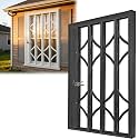Burglar Bar, 59x45in / 150x115cm Aluminum Alloy Dark Grey Telescoping Retractable, for Basement, Shed &amp; Attic Windows Reliable Burglary Prevention