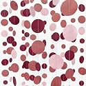 Burgundy Dusty Pink Decorations Circle Dot Garland Maroon Pink Hanging Polka Dot Streamer Banner for Wedding Birthday Bridal Shower Engagement Graduation Anniversary Garnet Party Supplies