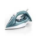 Sundu 1000W Mini Travel Steam Iron, Portable Small Iron for Quilting &amp; Sewing, Non-Stick Soleplate, 300 Steam Holes, 90ml Tank, Safety Base &amp; Digital Temperature Control-Light Green