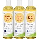 Burt's Bees Baby Shampoo &amp; Wash, Fragrance Free &amp; Tear Free Baby Soap - 12 Ounce Bottle, Pack of 3