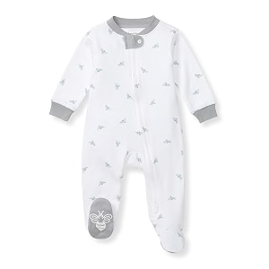 burt39s bees baby unisex-baby sleep amp play organic one-piece romper-jumpsuit pj zip front footed pajama