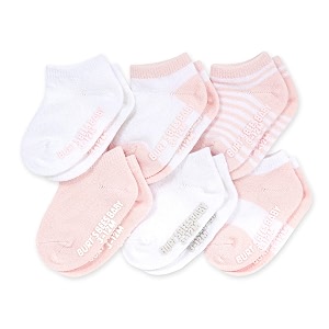 burt39s bees baby unisex baby 6-pack ankle socks with non-slip grips made with organic cotton