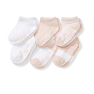 burt39s bees baby unisex baby 6-pack ankle socks with non-slip grips made with organic cotton