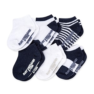 burt39s bees baby unisex baby 6-pack ankle socks with non-slip grips made with organic cotton