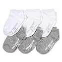Burt's Bees Baby Unisex Baby, 6-pack Ankle Socks With Non-slip Grips, Made With Organic Cotton