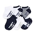 Burt's Bees Baby Unisex Baby, 6-pack Ankle Socks With Non-slip Grips, Made With Organic Cotton