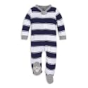Burt's Bees Baby unisex-baby Sleep &amp; Play, Organic One-piece Romper-jumpsuit Pj, Zip Front Footed Pajama