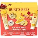 Burt's Bees Tips and Toes Kit Gift Set, 6 Travel Size Products