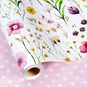 Burymento Flowers Wrapping Paper Reversible Wave Point