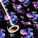 Burymento Galaxy Dragon Wrapping Paper Mythical Black