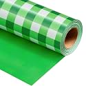 Burymento Green Checkerboard Wrapping Paper, Gift Wrap for Birthday, Valentines, Mothers day, Graduation, Wedding, Fathers day, Baby Shower, Christmas (17in x 32.8ft)