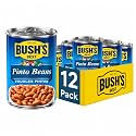 BUSH'S BEST 16 oz Canned Pinto Beans, Source of Plant Based Protein and Fiber, Low Fat, Gluten Free, Great For Soups, Salads and More, (Pack of 12)