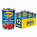 BUSH'S BEST 16 oz Light Red Kidney Beans, Canned Beans, Kidney Beans Canned, Source of Plant Based Protein and Fiber, Low Fat, Gluten Free, (Pack of 12)