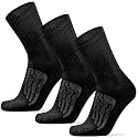Busy Socks 3 Pack Merino Wool Blend Crew Hiking Running Thick Cushion Socks