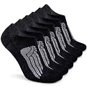 Busy Socks No Show Thin Merino Wool Blend Running Socks with Non-Slip Grips