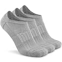 Busy Socks No Show Thin Merino Wool Blend Running Socks with Non-Slip Grips